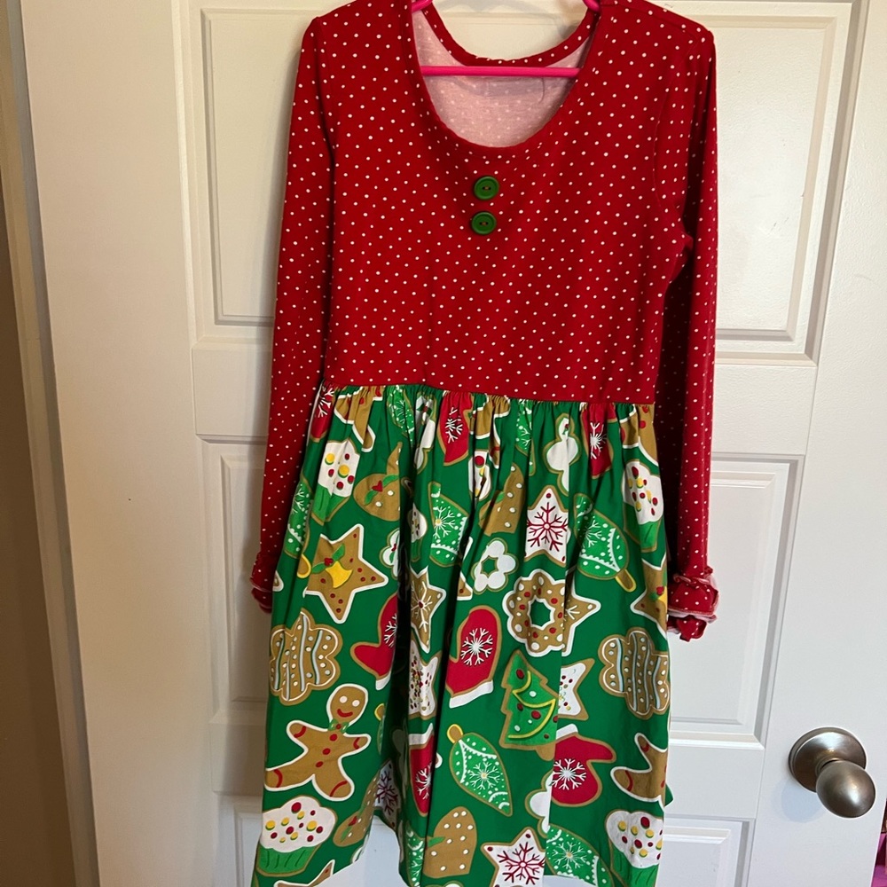 Eleanor Rose Christmas dress long sleeve Size 8-10